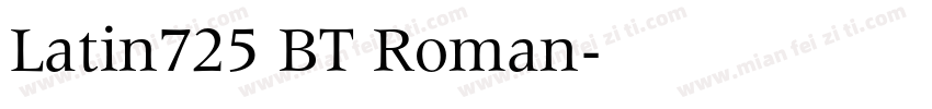 Latin725 BT Roman字体转换